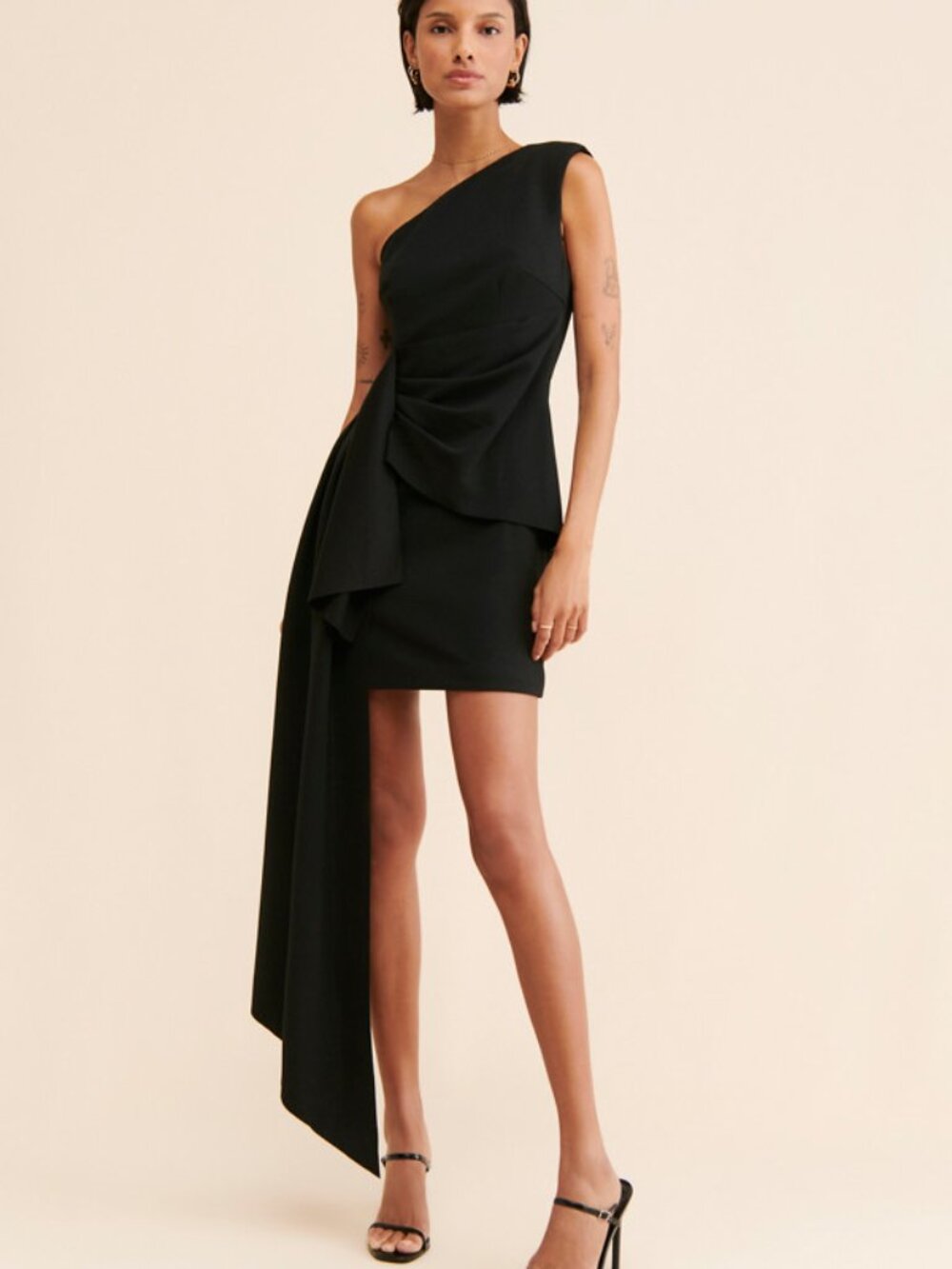 Elliatt Caicos Mini Dress One Shoulder Formal Black Dress